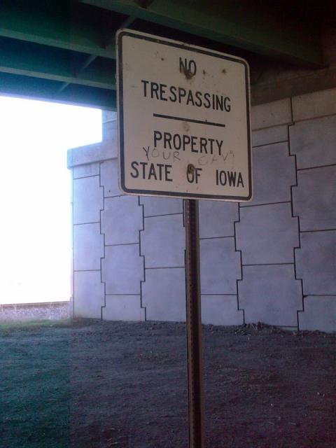 Property of  "Your Gay" State of Iowa