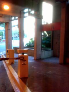 Inaccessible Curb at Elevator - 7th & Grand Parking Garage